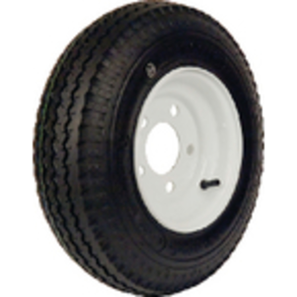 Loadstar Tires Bias Tire & Wheel (Rim) Assembly K353 480-12 5 Hole 4 Ply, Wht, Conventi 30560